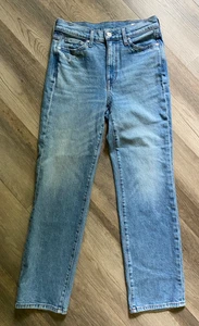 AYR The LaLa Jeans Sz 27S Selvedge Light Wash High Waist Straight Leg Denim - Picture 1 of 14