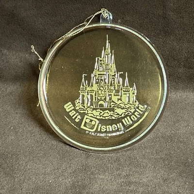 Vintage Walt Disney World Christmas Tree Ornament Plastic Cinderella Castle  - Image 1 of 4