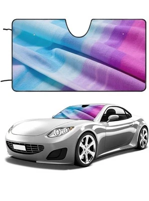 汽车挡风玻璃遮阳可折叠前挡风玻璃内部冷车 63 英寸/28.5 英寸 — 第 1/2 张图片