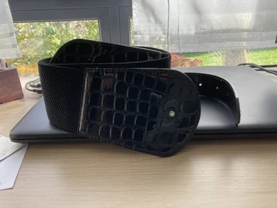 Damen Taillen - Gürtel breit schwarz ca. 90 cm - Bild 1 von 4