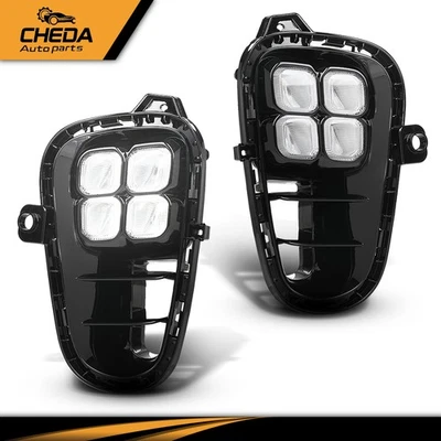 Fit For KIA Rio 2018-2020 LED Daytime Running Lights Fog Lights Front Left+Right - Image 1 of 4