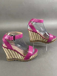 Bronx Women's Shoes Wedge Hot Pink LOTS OF FUN size 6.5 US - Picture 1 of 12