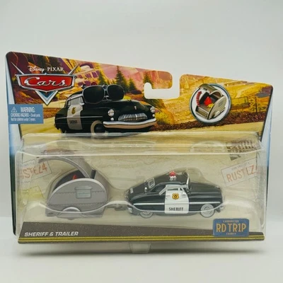 Disney Pixar Cars - ROAD TRIP SHERIFF & TRAILER RD TR1P - 1:55 Diecast *RARE* - Image 1 of 2