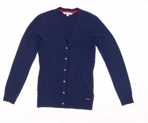 Crew Clothing Co. Cardigan donna blu scollo a V taglia 8 - Foto 1 di 12