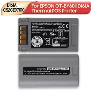 Genuine Replacement Battery D161A C52CE97010 For EPSON D161A Thermal POS Printer - Picture 1 of 5