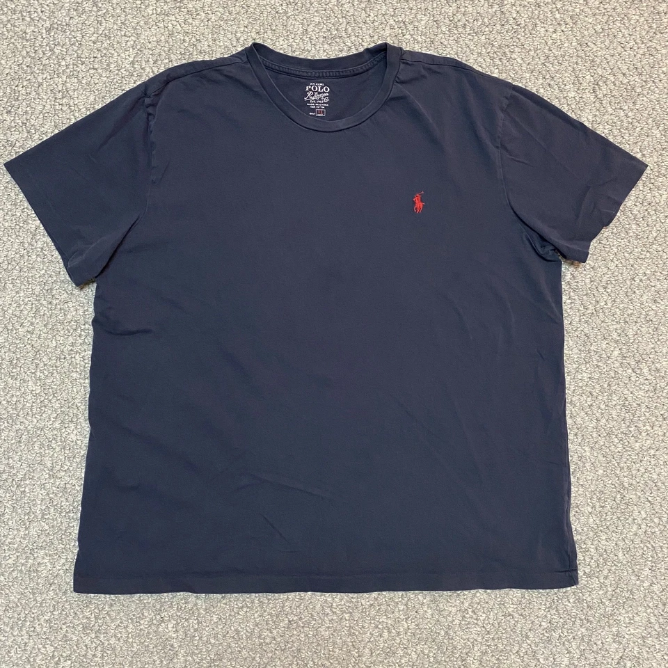 Vintage 90s Ralph Lauren Polo T-Shirt Sunfaded Thrashed Painted Distressed XL - Image 1 of 4