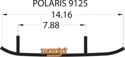 Woodys 4 Extender Trail III Series Flat-Top Carbide Runner (Pair) EPI3-9125 - Image 1 of 4