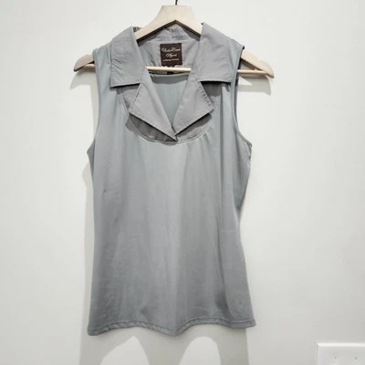 UnderCover Agent Sleeveless Collar Top Kathleen Kirkwood Sz M Soft Grey Shaping - Image 1 of 4
