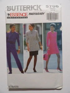 Butterick Essence 5706 Misses' Tunic, Dress, Jumpsuit w/Front Zip & Skirt Uncut - Picture 1 of 2