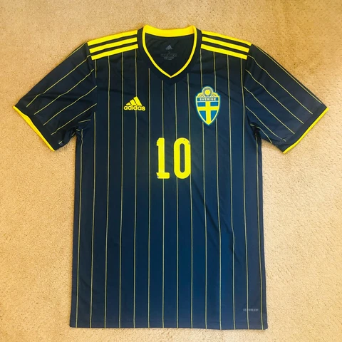adidas Sweden 2020-21 away Soccer Jersey Football Shirt FH7618 #10 Cover