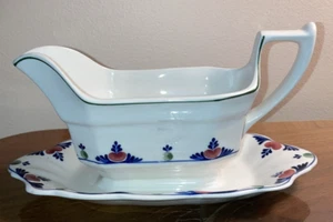 Adam’s Verushka Gravy Sauce/ Boat With Underplate made in England EUC - Picture 1 of 8