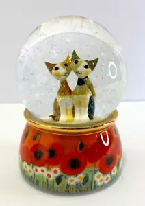 Goebel Pottery Porcelain Rosina Wachtmeister Musical Snow Globe Micio/Micia WORK - Picture 1 of 3