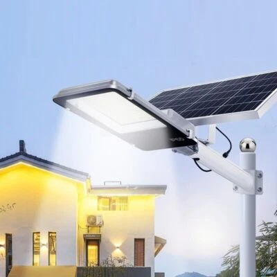 500W Solar Street Lights Outdoor Commercial Parking Lot Light 6500K Dusk to Dawn - Image 1 of 4