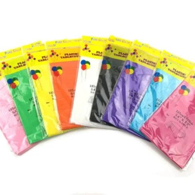 Large Tableware Party Tablecover Rectangle Table Cover Cloth Wipe Plastic Clean - Image 1 of 4