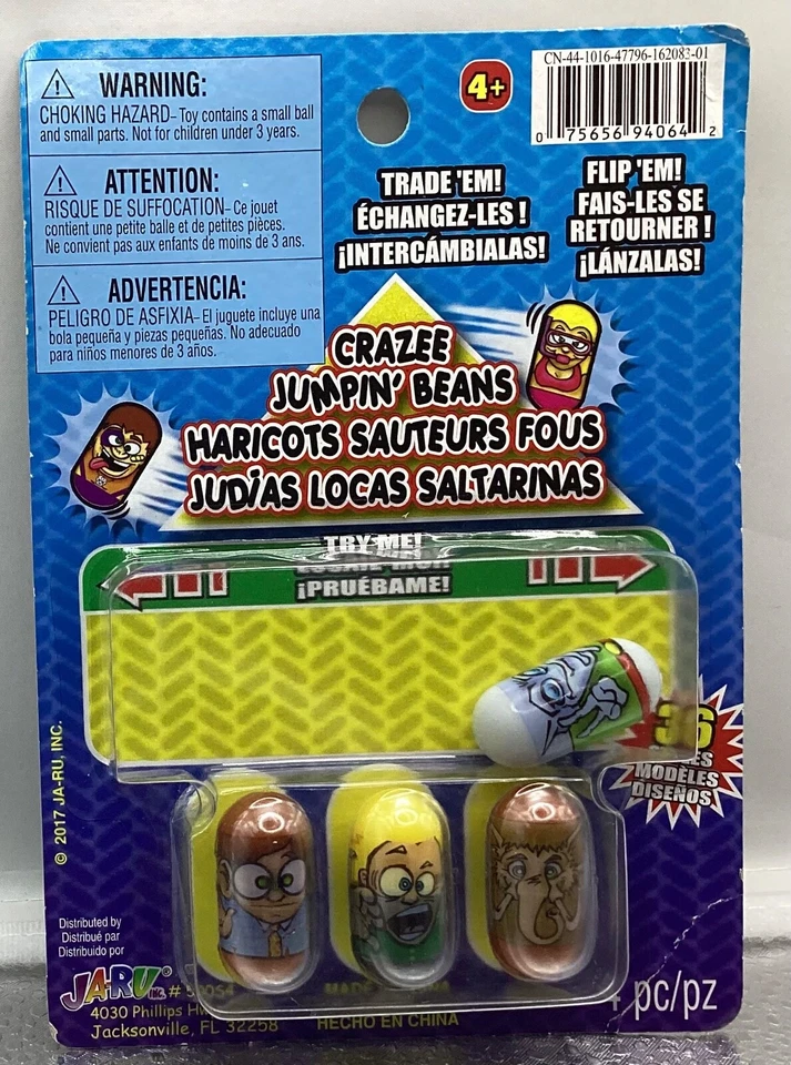 JA-RU Crazee Jumpin' Beans 4 Pack New pi’s cardboard not mint T13 - Image 1 of 1