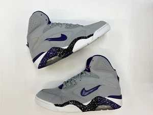 2012 Nike Air Force 180 Mid Wolf Grey Court Purple Sz 11.5 Men Shoes - Picture 1 of 12