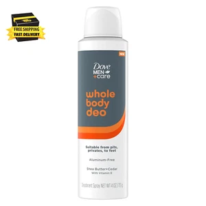 Dove Men+Care Whole Body Deo Aluminum-Free Deodorant Spray Shea Butter + Cedar S - Picture 1 of 12