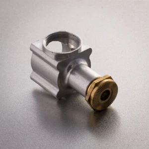 380 - Cox .049 Model Engine Lower Assembly Crankcase & Crank 049 - Extruded - Picture 1 of 2