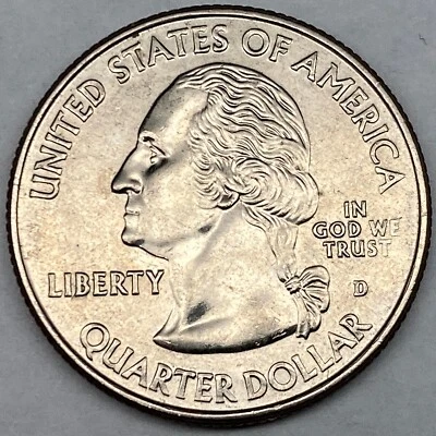 2009-D Struck Thru Grease Error! DENVER Mint American Samoa Quarter RUST Error - Image 1 of 3