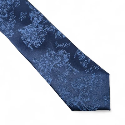 Bar III Men's Ashville Botanical Tie Necktie Slim 2 3/4" Blue Silk Blend $55 - Image 1 of 4