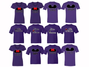 Family Vacation T shirts matching Mom Dad Brother Sister Daughter Grandma Purple - Picture 1 of 16