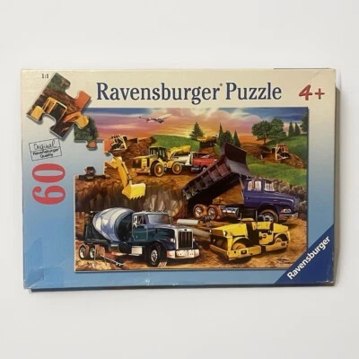 Ravensburger Puzzle 60 Pieces Childrens Construction Trucks Vehicles Complete - Image 1 of 3