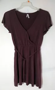 MUDD MISSES/JUNIORS SIZE MEDIUM PURPLE/PLUM DRESS STRETCH SHORT SLEEVE BELT - Picture 1 of 6