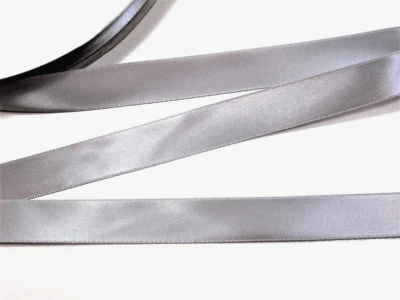 Schiff Grey Double-Face Satin Ribbon 5/8 inch wide x 9 yards Light Gray B42 - Image 1 of 4