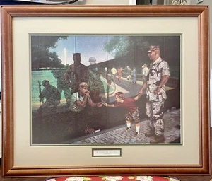 Robert Summers "The Grandson He Never Knew" 1992 Print Framed Gulf War Memorial - Bild 1 von 12