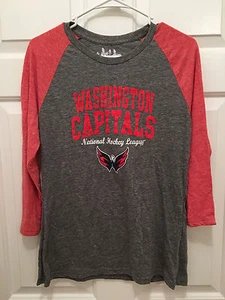 NWT Women's Washington Capitals NHL Touch Rock the Red Logo Gray T-Shirt Large - Picture 1 of 1