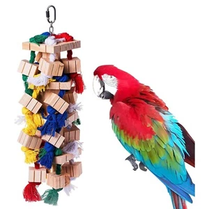 Großes Vogelspielzeug langlebig Holzvogel Kauspielzeug für mittlere und große Vögel - Bild 1 von 10