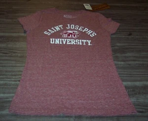 WOMEN'S TEEN Vintage Style SAINT JOSEPH'S UNIVERSITY Hawks T-SHIRT XS NEW - Picture 1 of 5