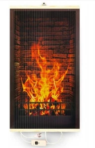 Wall-hung Infrared Heater Film Fireplace 230V AC Electrical Heating Panel - Picture 1 of 8