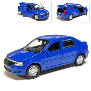 Renault Logan Metal Model Diecast Car Scale, Collectible Toy Cars, Blue, 1/36 - Picture 1 of 6