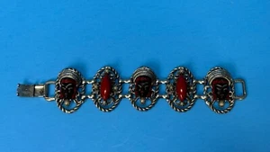 VTG Mid Century Modern SELRO SELINI Blackmoor Princess Face Bracelet - Picture 1 of 4