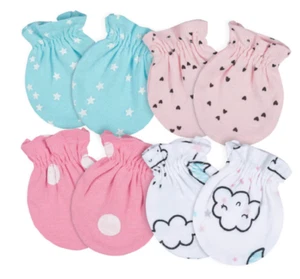 4 pares de guantes para bebé Gerber, tamaño: 0-3 meses (nubes) - Imagen 1 de 1