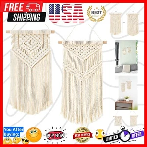 Chic 2-Piece Macrame Wall Hanging Set - Unique Tapestry Decor for Modern Homes - Picture 1 of 9