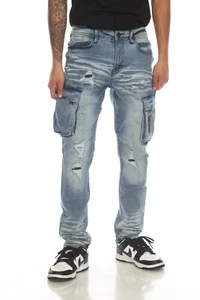 LT WASH CARGO Herren Ripped Skinny Jeans Premium Stretch Denim Jeans | IM - Bild 1 von 4