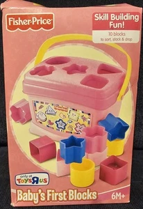 Fisher Price Babys First Blocks Pink 2008 N6231 Vintage Toys R Us Developmental - Picture 1 of 7