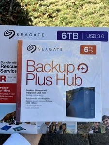 Seagate Backup Plus Hub 6TB Desktop Storage with Integrated USB - NEW SEALED - Picture 1 of 2