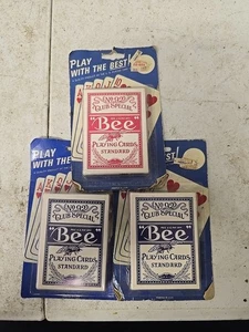 3 cubiertas Bee Club especial No. 92 cartas de juego con acabado cámbrico selladas - Imagen 1 de 6