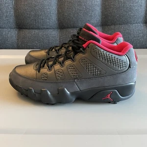 Nike Air Jordan 9 Low Golf Sneakers Nero Vero Rosso FJ5934-002 Uomo Taglia 9,5 - Foto 1 di 7