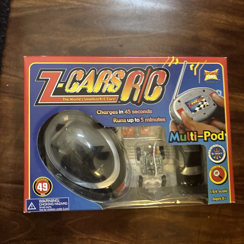 Atomic Toys Z-Cars R/C Series 1 - 1/64 Scale Multi-Pod Silver - New Sealed - Image 1 of 4