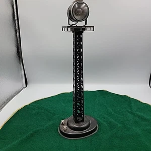MARX 436 Searchlight Tower 13 3/4" Tall Black Spotlight Metal chrome platform O - Picture 1 of 10