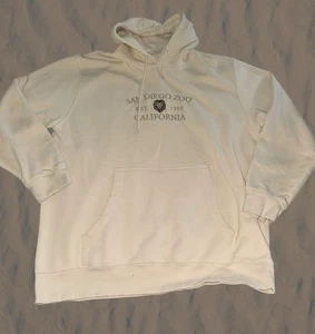 SAN DIEGO ZOO EMBROIDERED LION HOODED SWEATSHIRT - Picture 1 of 6