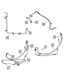 Genuine Mopar Power Steering Return Hose And Cooler 52125388AG - Picture 1 of 1