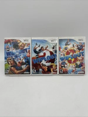 Wii Wipeout Game Lot Bundle 1-3 TV Show Complete CIB with Manual Nintendo - Image 1 of 4