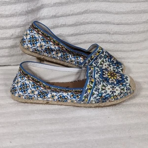 Brighton Lemony Loafers Shoes Women Size 8 Espadrille Flower Floral Flats - Picture 1 of 7