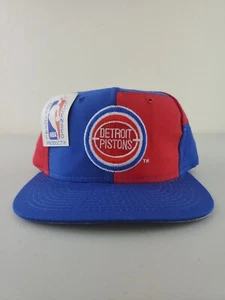 Vtg NBA Detroit Pistons D.P.M. Twill Color Block SnapBack Hat - Picture 1 of 12