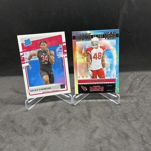 (2) ISAIAH SIMMONS 2020 Contenders Rookie of the Year RC- Arizona Cardinals Lo T - Foto 1 di 1